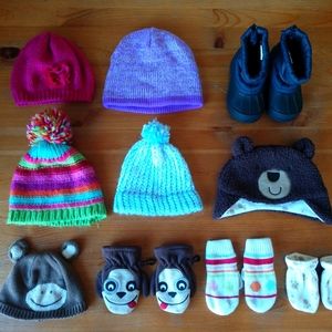 Baby & Toddler Winter Hats, 
Boots & Mittens